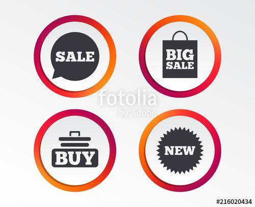 Star in Circle Logo - Sale speech bubble icon. Buy cart symbol. New star circle sign. Big
