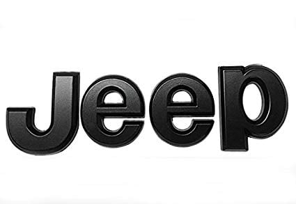 Black Jeep Logo - Jeep Matte Black METAL Emblem Logo Badge 3M Adhesive