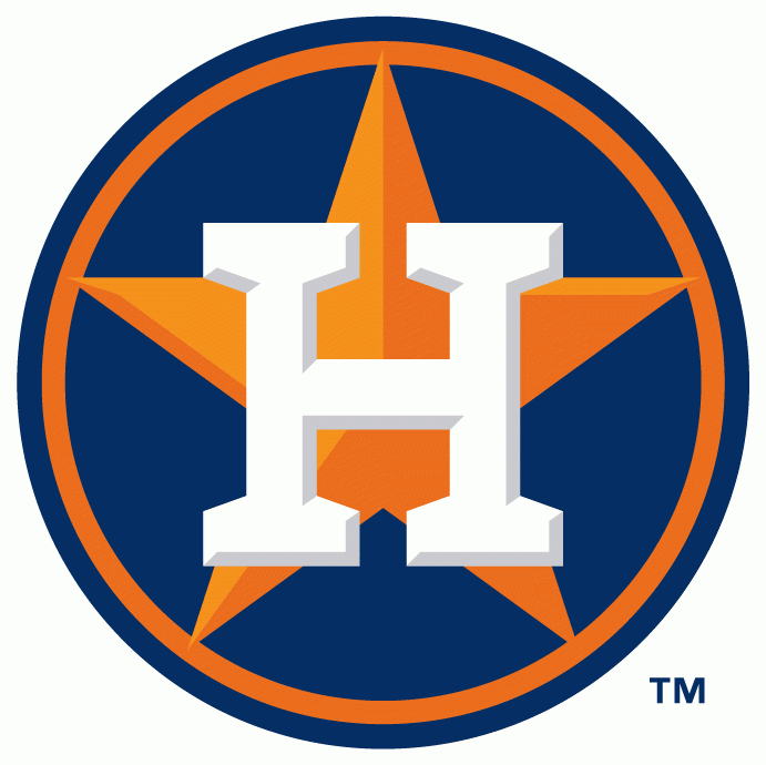 Star in Circle Logo - Houston Astros Secondary Logo (2013) - White H on orange star on ...