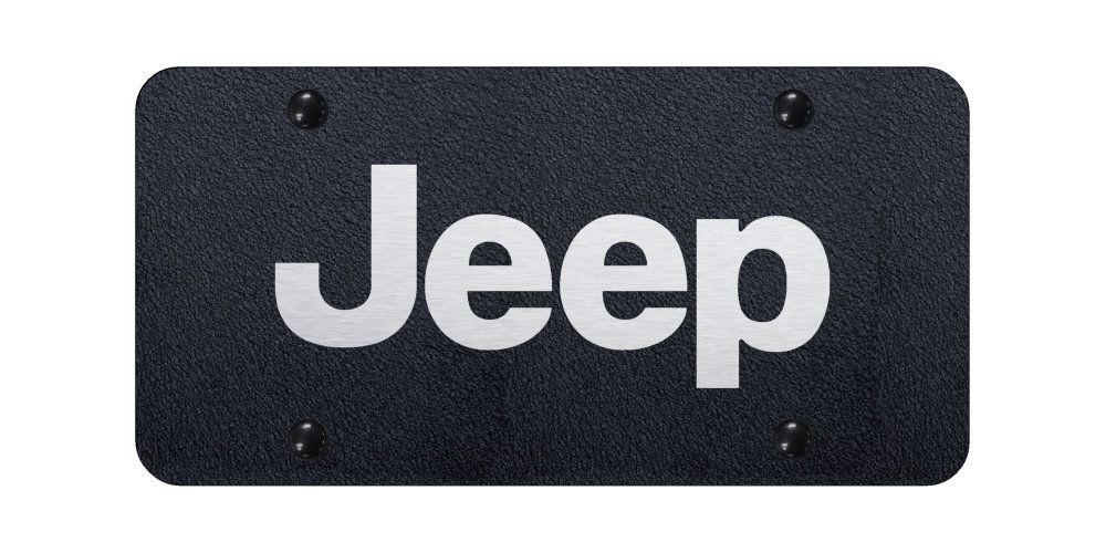 Black Jeep Logo - Automotive Gold PLJEEERB Jeep Logo License Plate Rugged Black ...