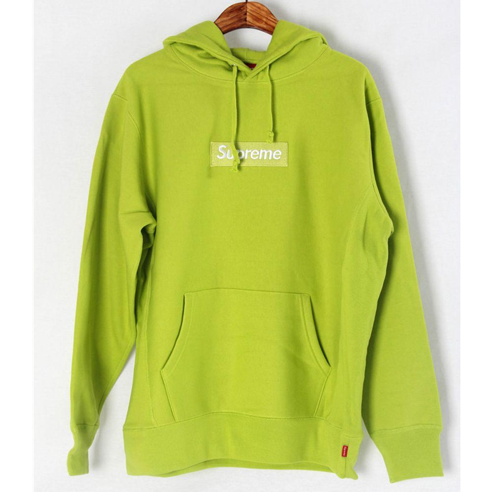 Green Supreme Box Logo - Supreme Box Logo Pullover Hoodie Acid Green,Sweaters & Hoodies