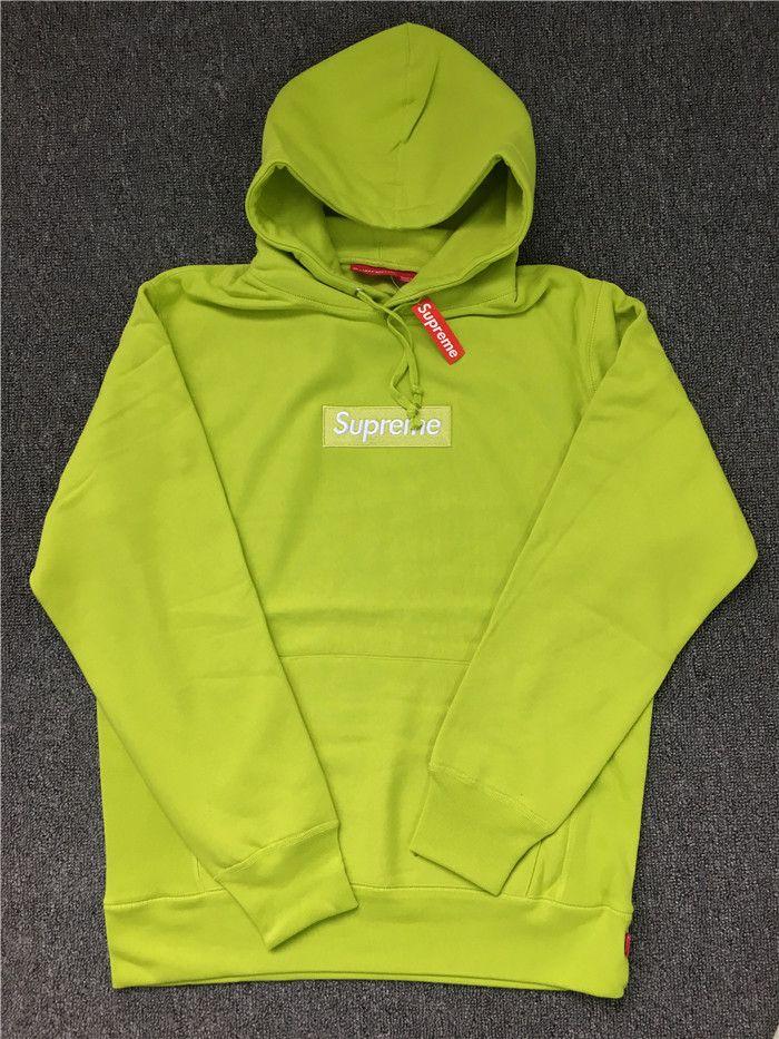 Acid Green Supreme Box Logo - Supreme Box Logo Pullover Hoodie Acid Green, Sweaters & Hoodies