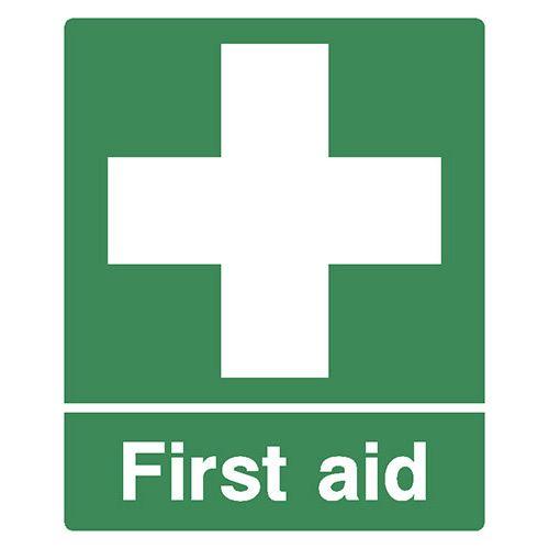 Cross First Aid Logo - Emergency first aid point - Safety Sign - Nationwide postage