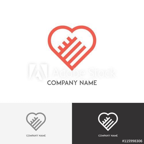Two Red Hands Logo - Love logo - two hands form a red heart on the white background - Buy ...