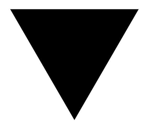 LGBT Triangle Logo - Black Triangle Gay and Lesbian LGBT Support Pride Symbol | Etsy