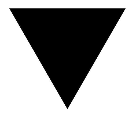 LGBT Triangle Logo - Black Triangle Gay and Lesbian LGBT Support Pride Symbol