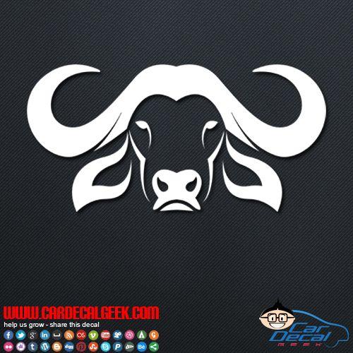 Cool Buffalo Logo - Cool Buffalo Head Vinyl Window Decal Sticker | Animal Decals
