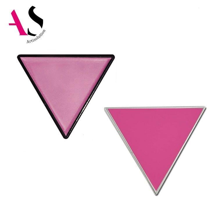 LGBT Triangle Logo - Making Custom Metal Enamel Pink Triangle Lesbian Lgbt Support Pride