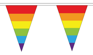 LGBT Triangle Logo - Rainbow (LGBT) Triangle Bunting 54 flags on this 20 metre Long ...