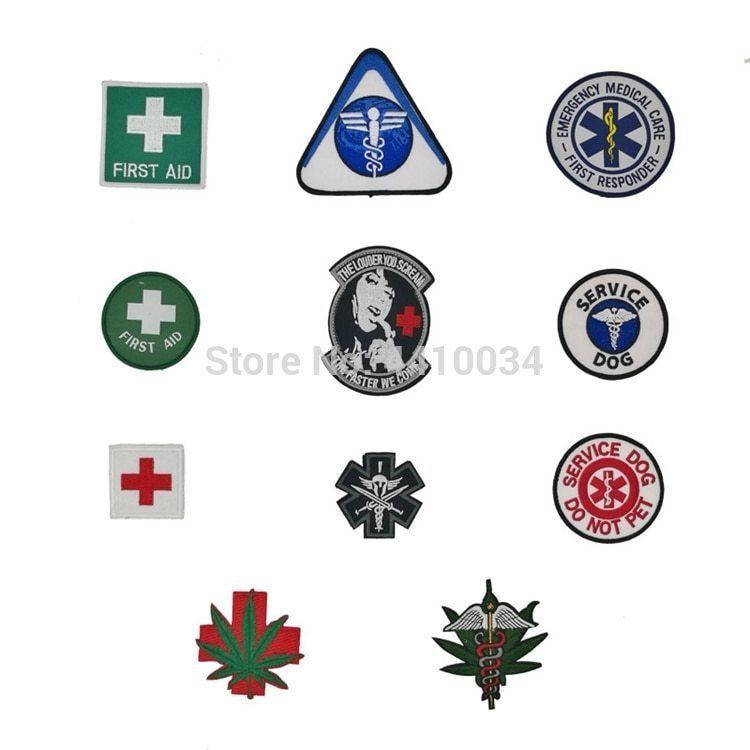 First Aid Logo - Service Dog Do not pet patch Emergency Medical Care First Aid LOGO