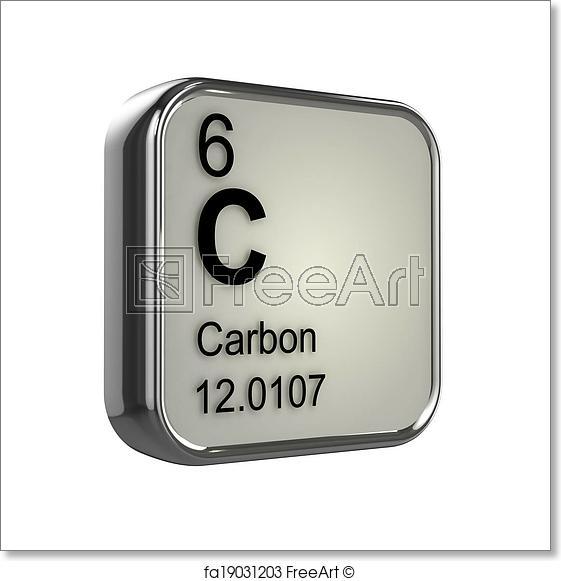 Carbon Element Logo - Free art print of 3d Carbon element. 3d render of the carbon element ...