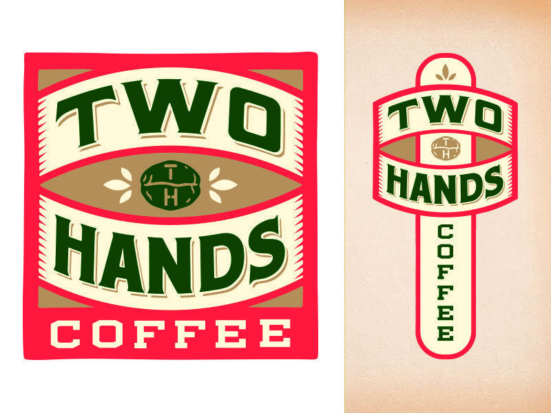 Two Red Hands Logo - Two Hands Signage by Zack Guerra | Dribbble | Dribbble