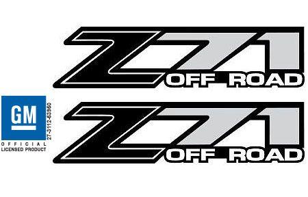 GMC Z71 Logo - set of 2: 01 <-> 06 Chevy Silverado Z71 Off Road decals stickers ...