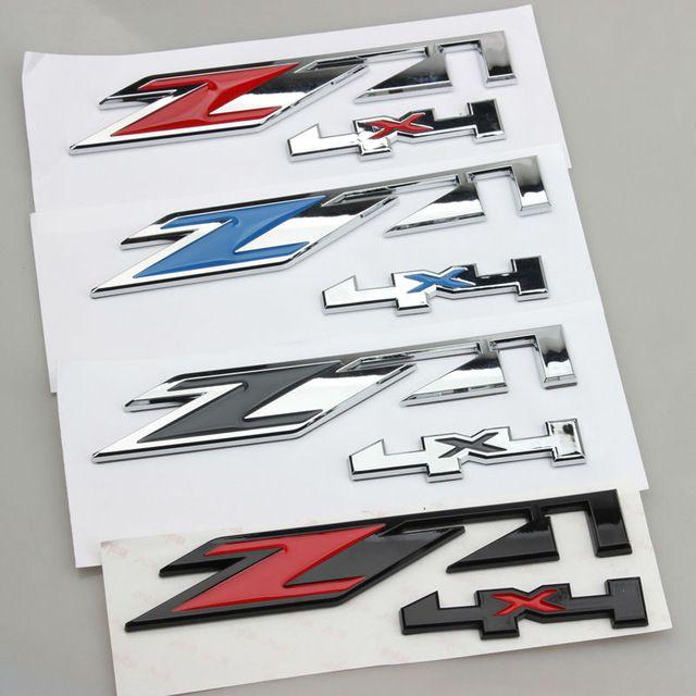 GMC Z71 Logo - 2pcs 3D Z71 4x4 Sticker Emblem Badge Sticker Silver Black Red For ...