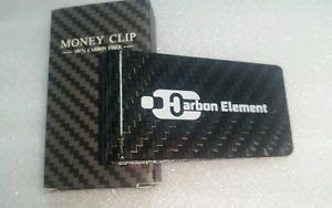 Carbon Element Logo - Carbon fiber money clip - 100% carbon fibre Twill Gloss Finish with Logo