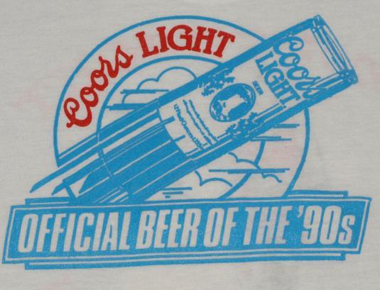 Old Coors Light Logo - Vintage Coors Light Beer 1991 Marathon T-Shirt