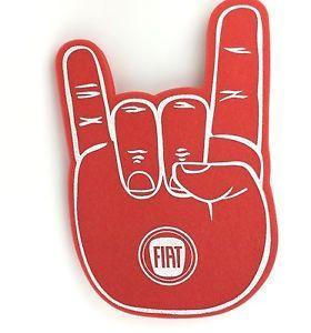 Red Fist Logo - FIAT Logo Foam Rock On Hand Fist Salute Promo Sign 18x12x1 Red Color ...