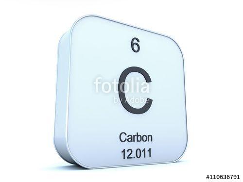 Carbon Element Logo - Carbon element on white square icon