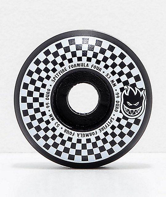 Checkerboard Vans Logo - Spitfire x Vans Formula Four Classic 53mm 99a Black & White ...