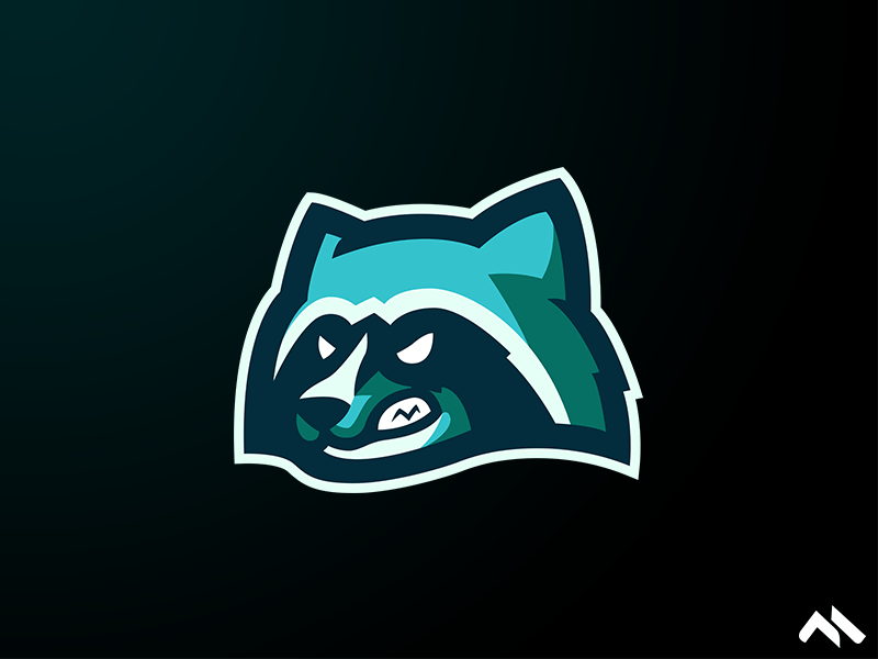 Blue Raccoon Logo - Raccoon Mascot logo