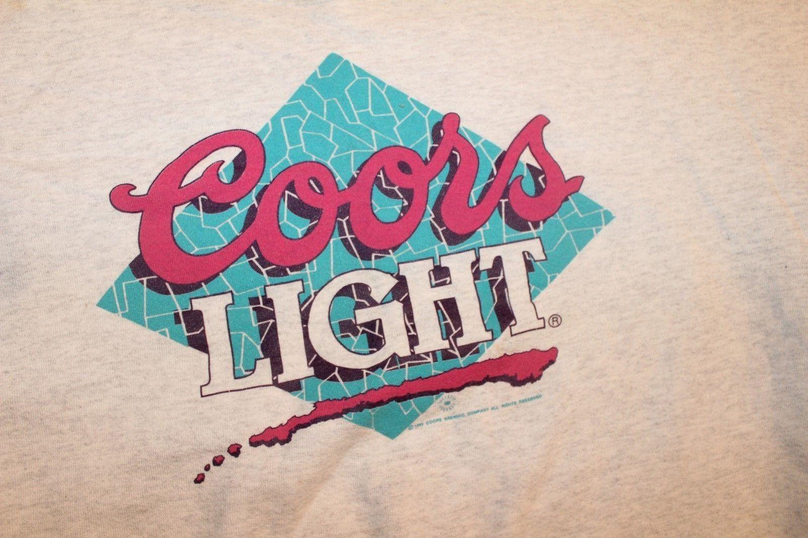 Old Coors Light Logo - Vintage COORS LIGHT Rare Spellout Neon Logo (XXL) Sweatshirt Made in ...