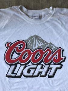 Old Coors Light Logo - Vintage Coors Light T-Shirt Mens 3XL XXXL White Beer Collectible | eBay