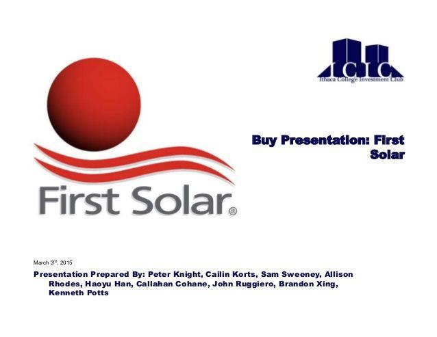 First Solar Logo - First Solar Buy CTC