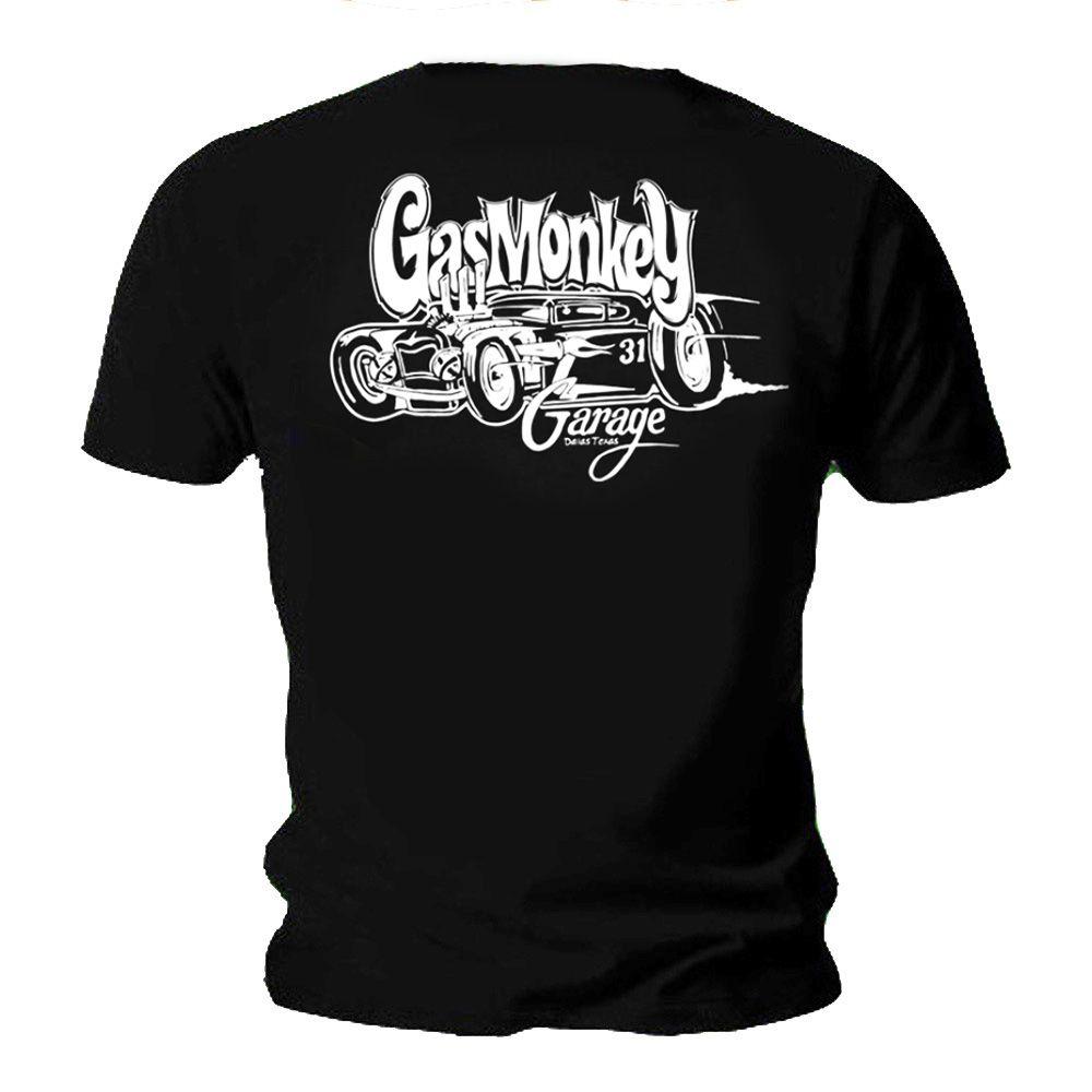Black Car Logo - Official GMG T Shirt Gas Monkey Garage Black CAR 31 Hot Rod Logo All