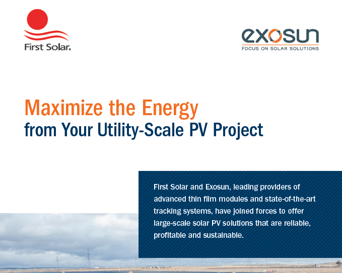 First Solar Logo - Maximize the Energy - Exosun and First Solar | First Solar