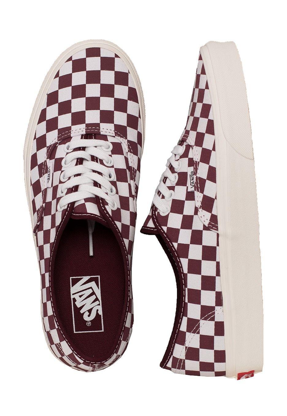 Checkerboard Vans Logo - Vans - Authentic Checkerboard Port Royale/Marshmallow - Girl Shoes ...