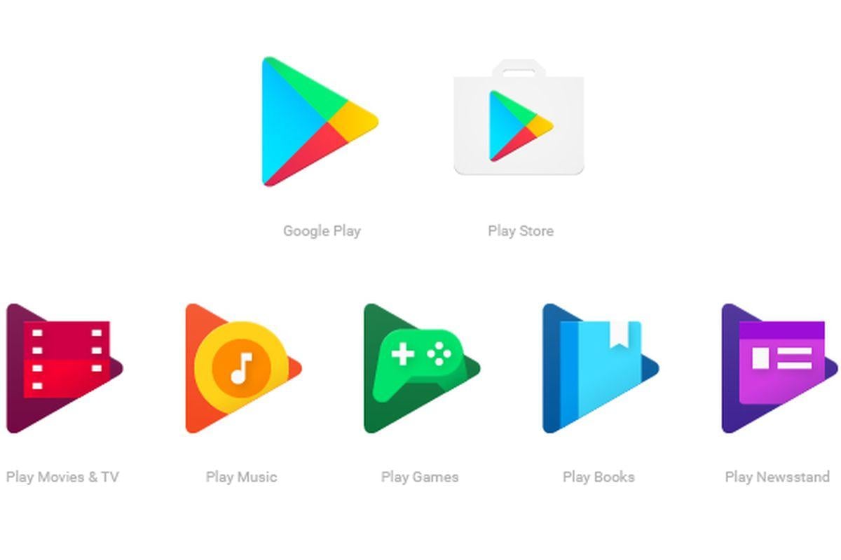 Google Play Store App Logo - Google Play App Icons Are Getting The Candy Colored Flat Design