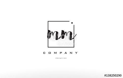 mm Company Logo - mm m m hand writing letter company logo icon design Stock image