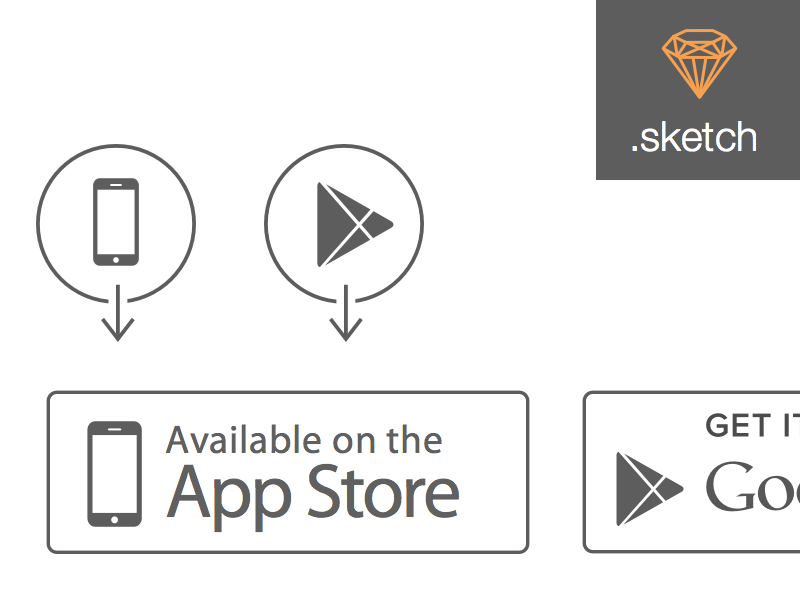 Play Store App Logo - Apple App Store and Google Play Store Icons Sketch freebie ...