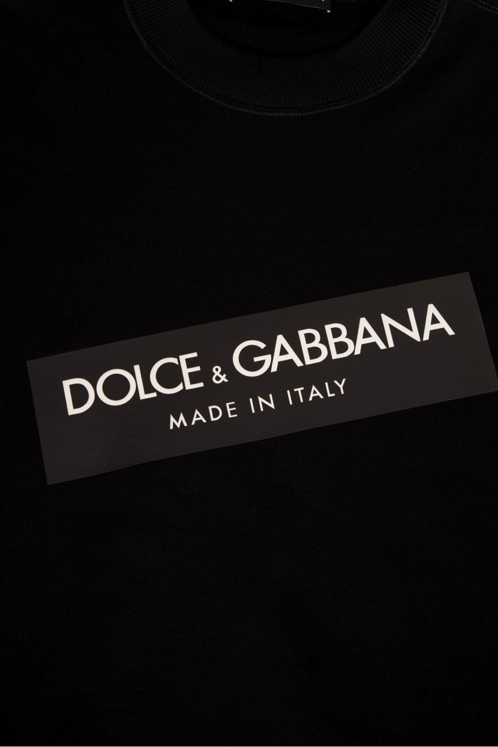 Dolce and Gabanna Logo - Dolce & Gabbana Slant Chest Logo Sweatshirt Black