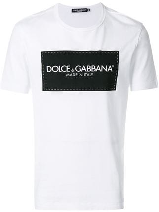 Dolce and Gabanna Logo - Dolce & Gabbanalogo T-shirt logo T-shirt £235 - Shop SS19 Online ...