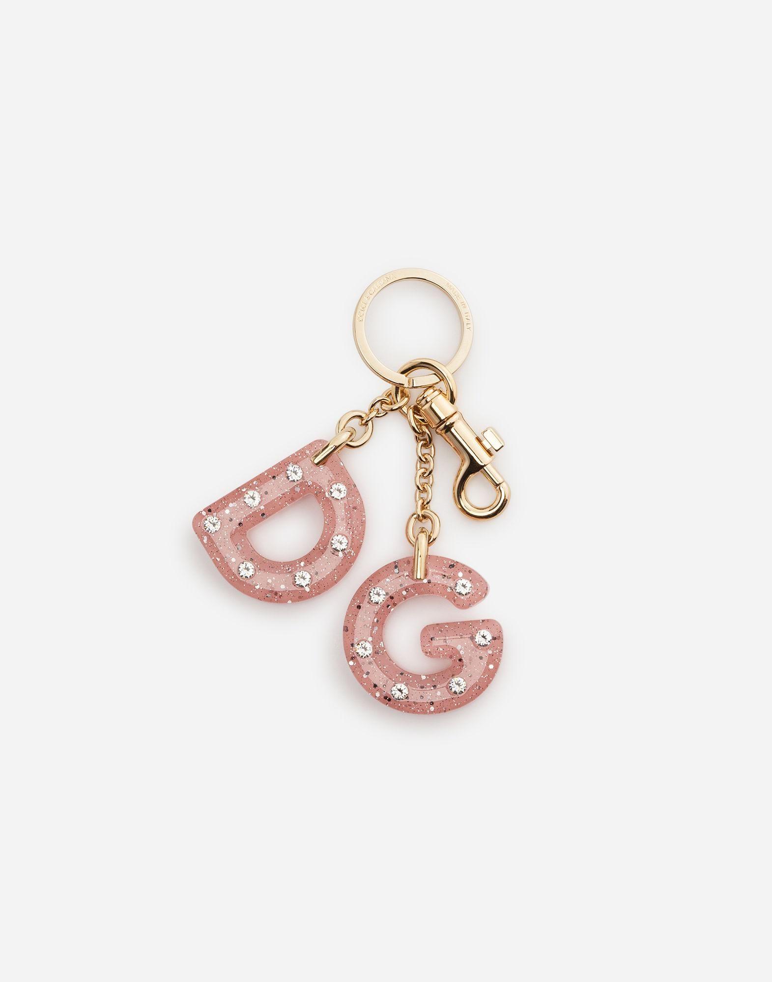 Dolce and Gabanna Logo - Lyst - Dolce & Gabbana Dg Logo Keychain in Pink
