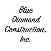 White and Blue Diamond Construction Logo - Blue Diamond Construction, Inc. - Houston, TX, US 77090