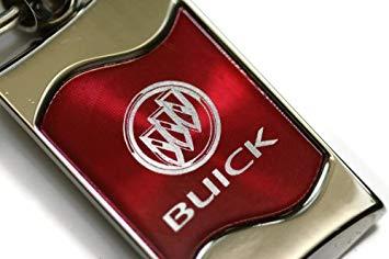 Red Key Logo - DanteGTS Buick Rectangular Wave Red Key Fob Authentic Logo Key Chain