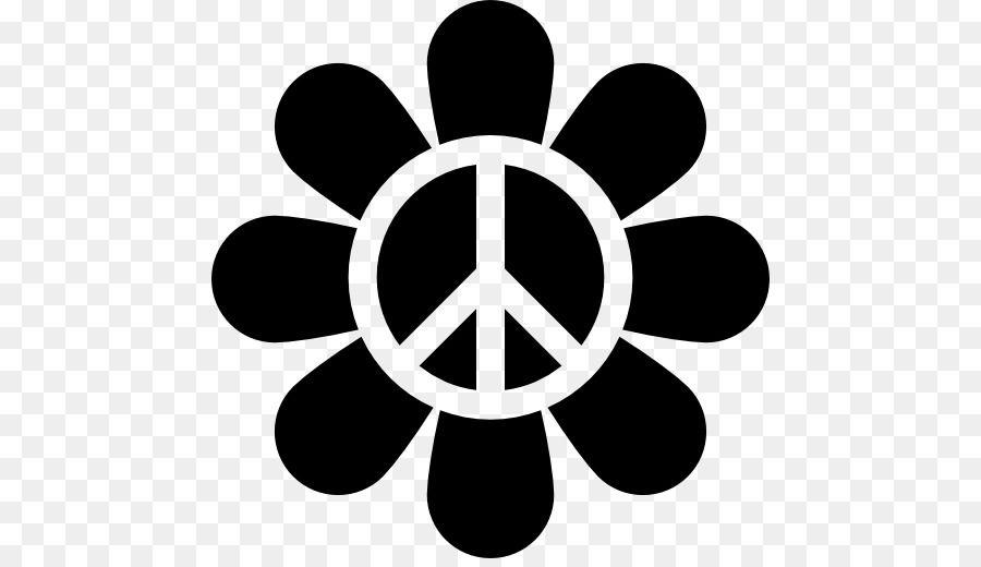 Hippie Flower Logo - Hippie Flower power Peace png download