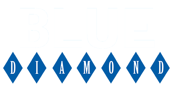 White and Blue Diamond Construction Logo - Blue Diamond Home And Rv