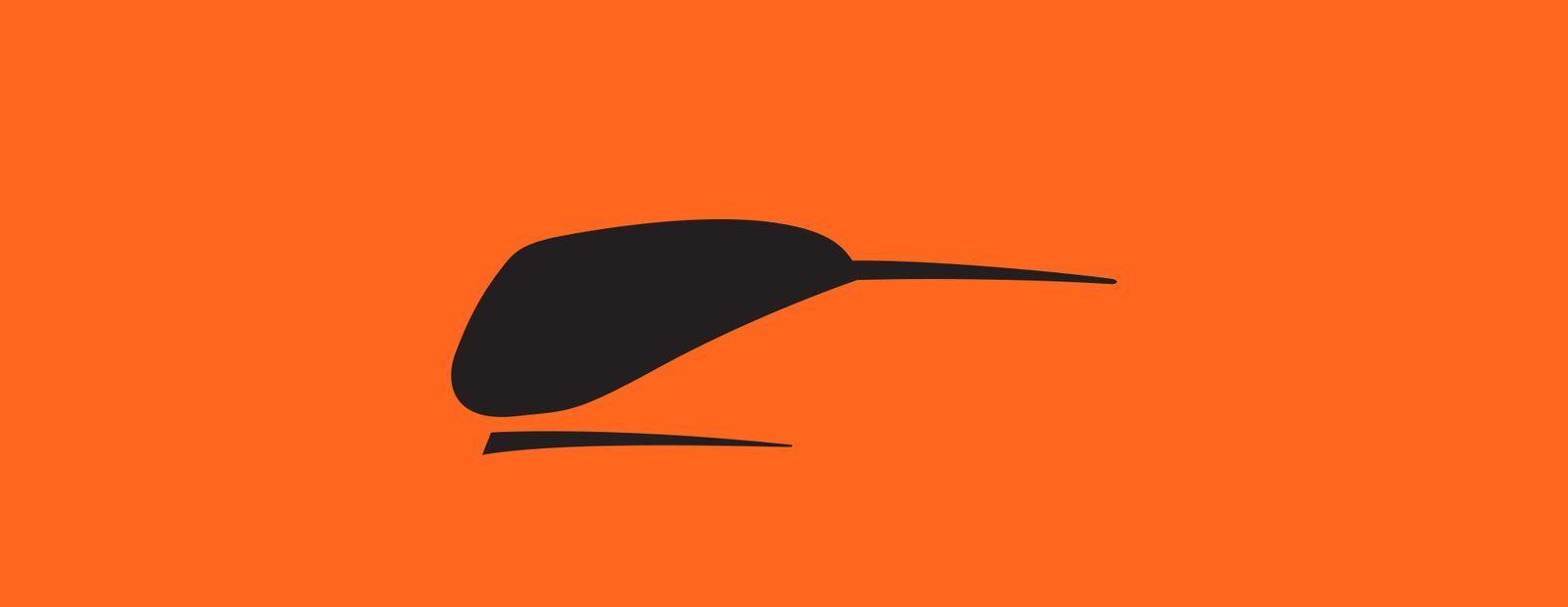 Orange Kiwi Bird Logo - McLaren Formula 1 - Colour by numbers. And a flightless bird