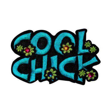 Hippie Flower Logo - Hippie Flower Cool Chick Patch Girls Name Tag 3 1 4 X 2 Logo Sew