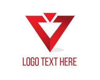 3 Red Triangles Logo - Triangular Logo Maker | BrandCrowd