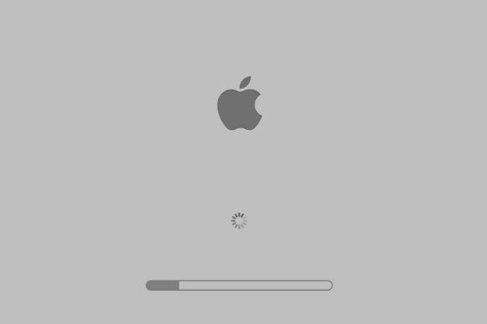 Gray Bar Logo - Mac boot process stucks on Grey Screen with apple logo after
