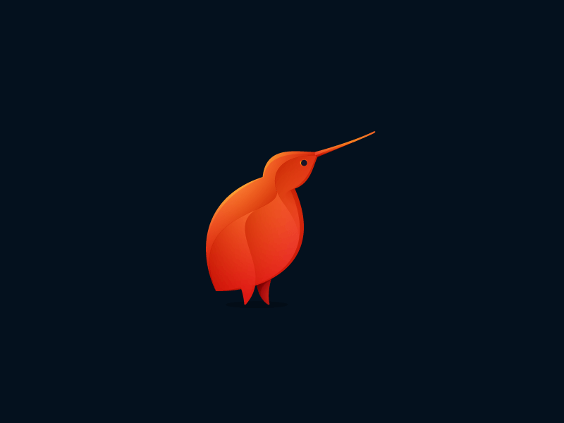 Orange Kiwi Bird Logo - Kiwi by Roma Korolev (kaer logo)