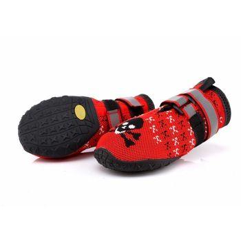 Red Flying Shoe Logo - Fashion Red Flying Woven Elastic Breathable Dog Shoes - Buy Fashion ...