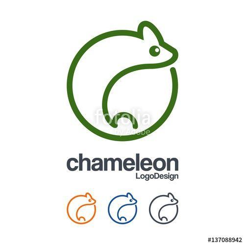 Circle Outline Logo - Circle Outline Design Logo of Chameleon Stock image and royalty