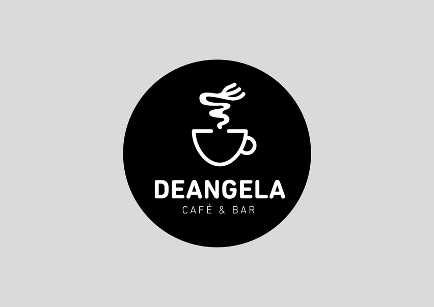 Gray Bar Logo - DEANGELA café & bar logo | Domestika