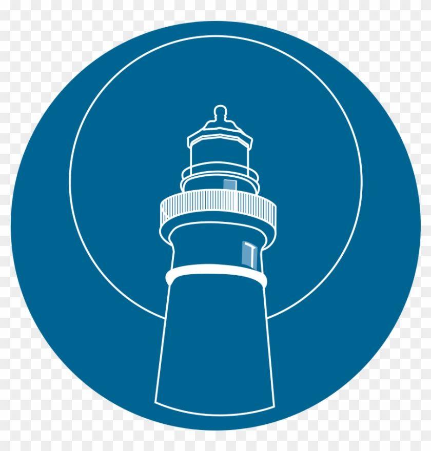 Circle Outline Logo - Stlb Logo Outline Of A Lighthouse Inside A Blue Circle - Mail Icon ...