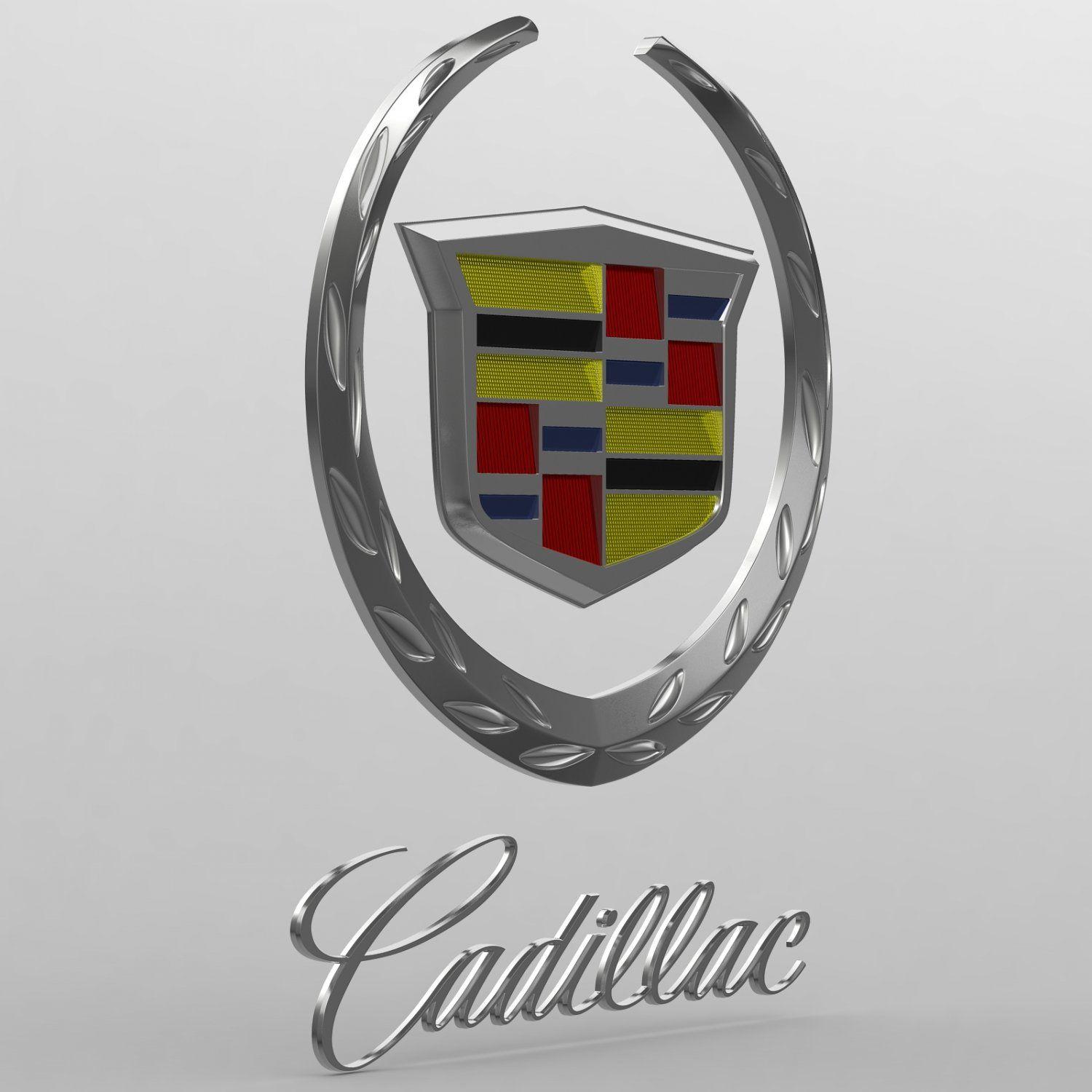 3D Cadillac Logo - Cadillac logo 3D Model in Parts of auto 3DExport